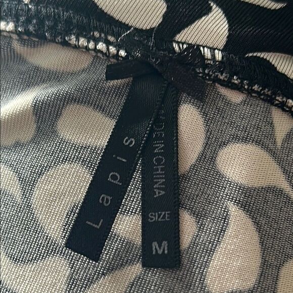 Lapis Black and White Patterned Women's Top size Medium - Picture 5 of 5